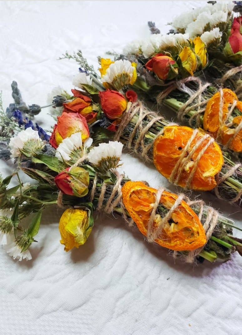 Lavender, Mint, Orange Spring Smudge Bundle
