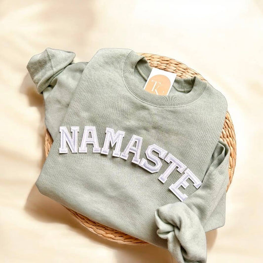 NAMASTE Sweatshirt, Yoga Clothes: Sage / M