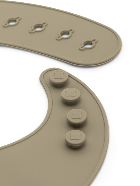 Baby Silicone Bucket Bib - Sage