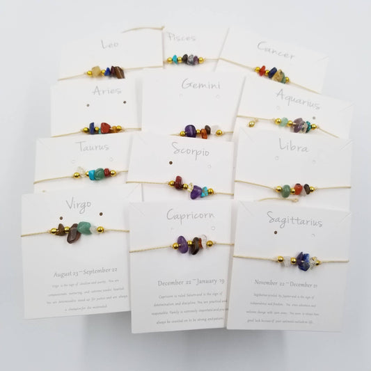 Handmade Zodiac Natural Stone Constellation Bracelet