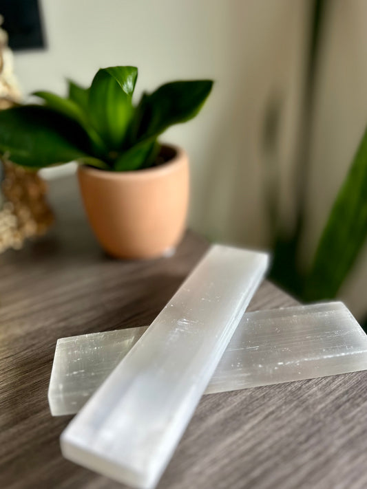 Natural Selenite Crystal Wands