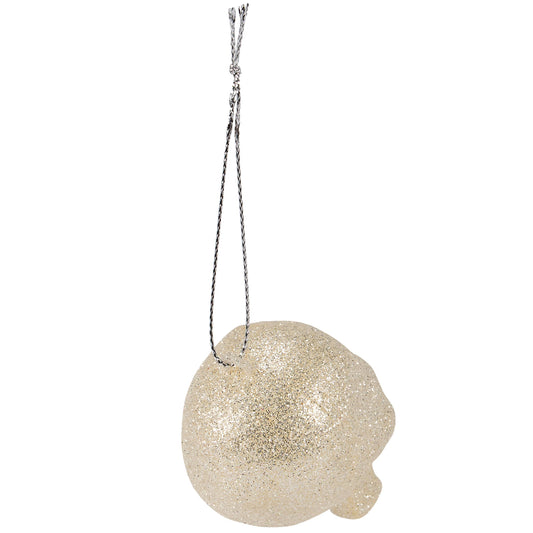Glitter Skull Ornament
