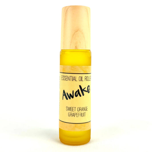 Awake Essential Oil Roll-On: Orange, Grapefruit
