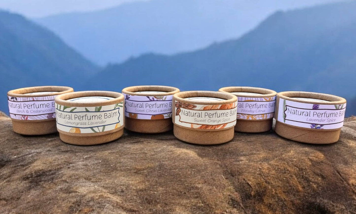 Perfume Balms, All-Natural & Compostable: Sweet Citrus Lavender