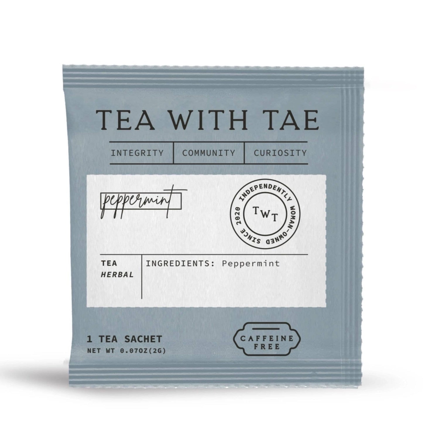 Peppermint Herbal Minty Tea - Individually Wrapped Tea Bag