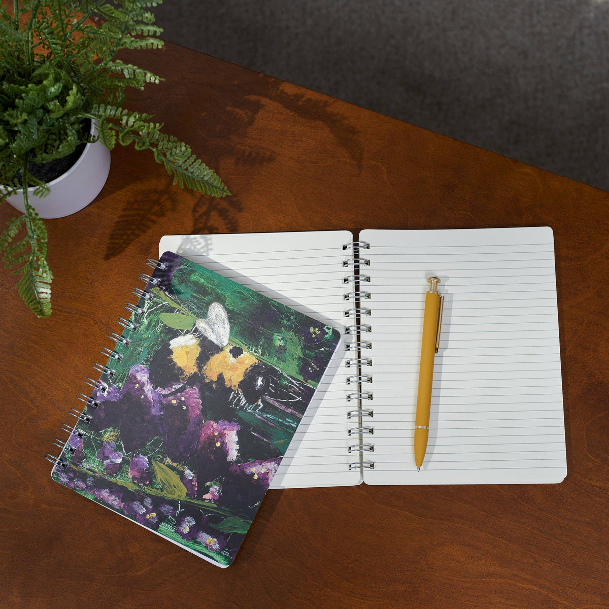 Pollinator Bee Spiral Notebook