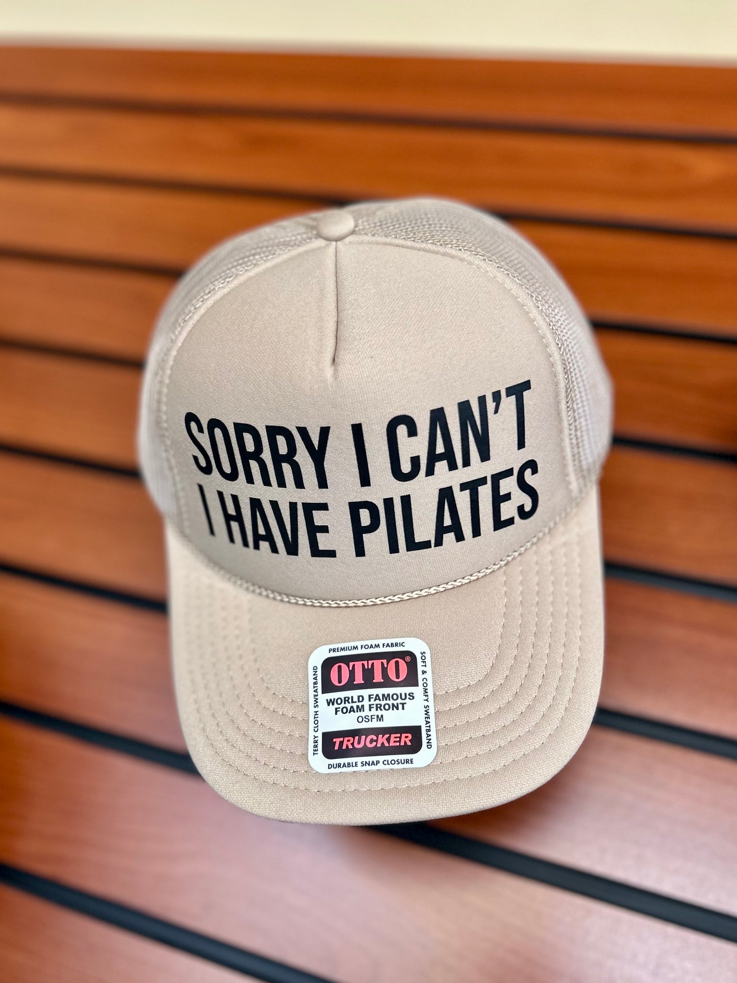 Pilates Trucker Hat: Khaki