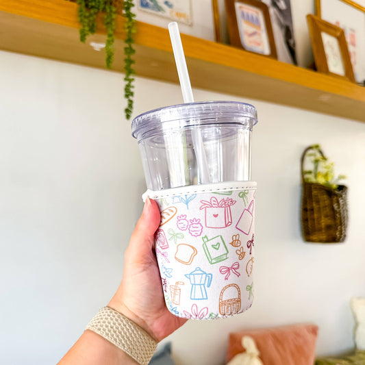 Favorite Things Doodles | Iced Coffee Sleeve : Small