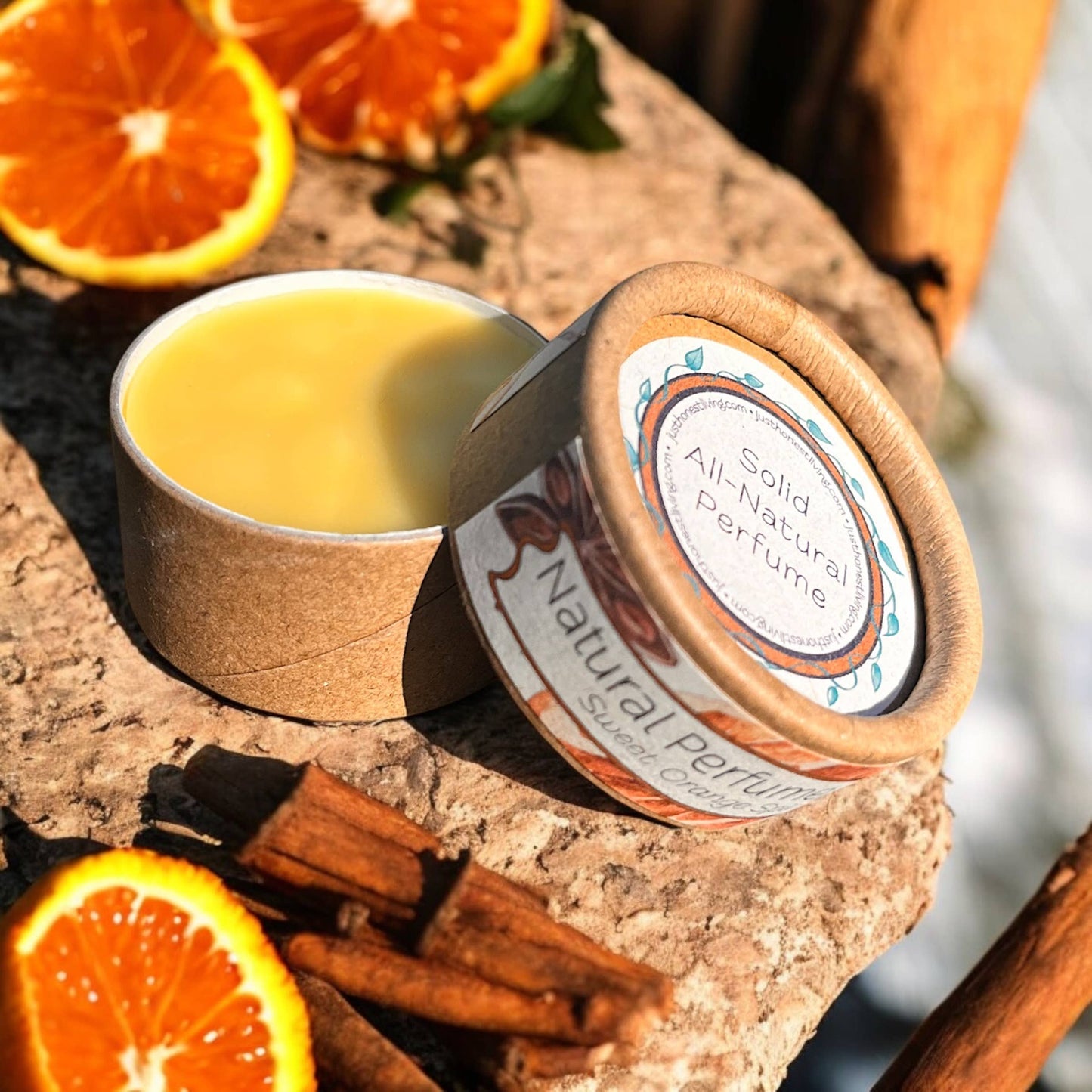 Perfume Balms, All-Natural & Compostable: Sweet Citrus Lavender