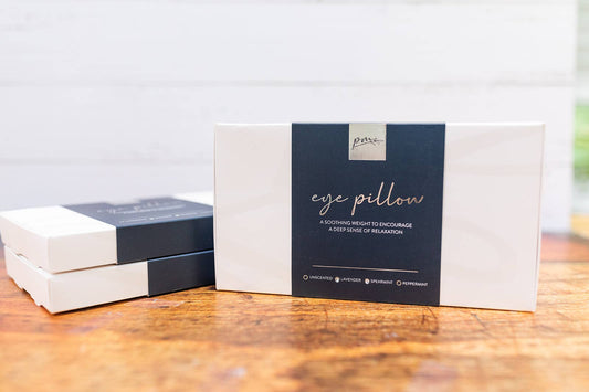 Weighted Eye Pillow: Champagne (silk/cotton) / Lavender