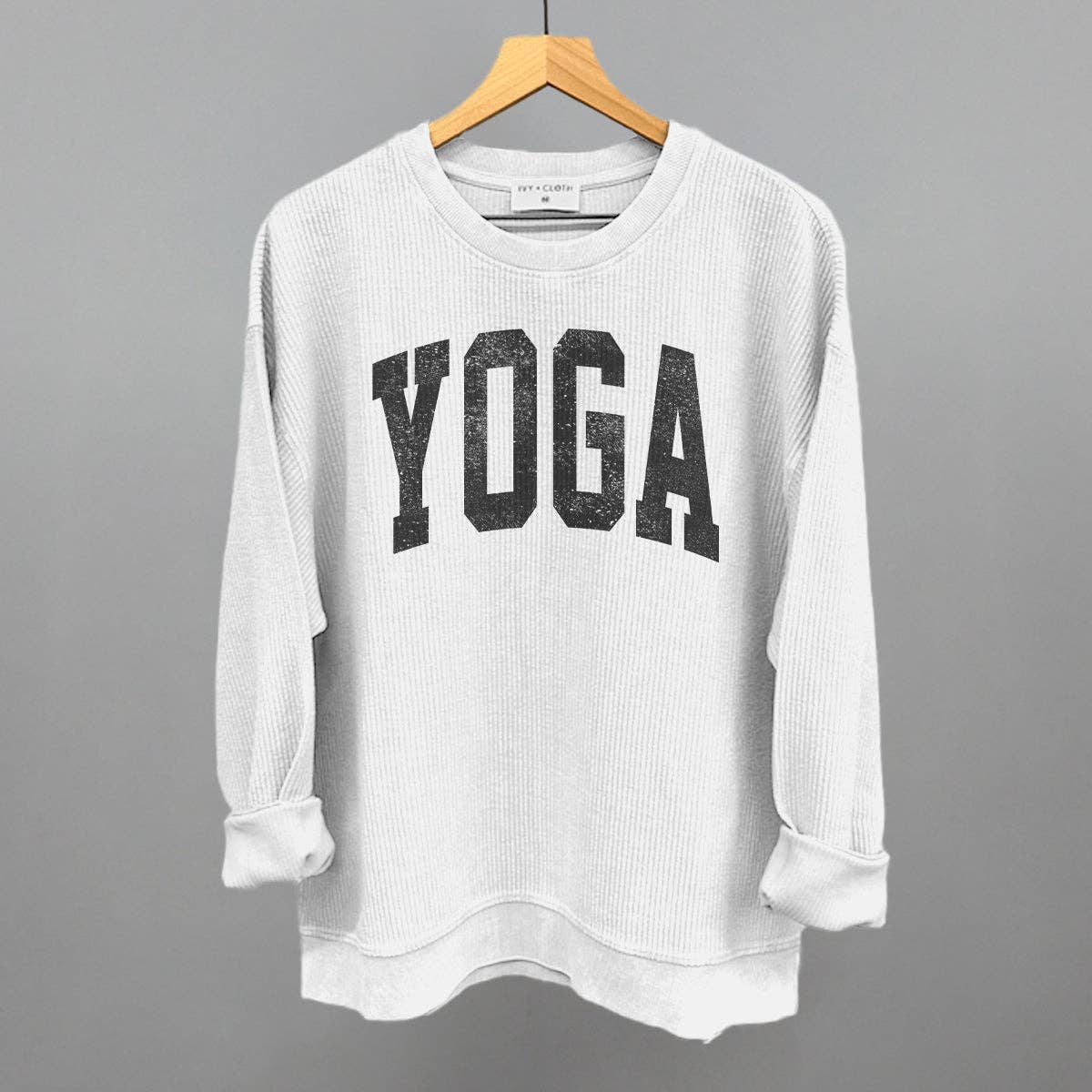 Yoga Arch: Heather Grey / M / Oversized Varsity Crew