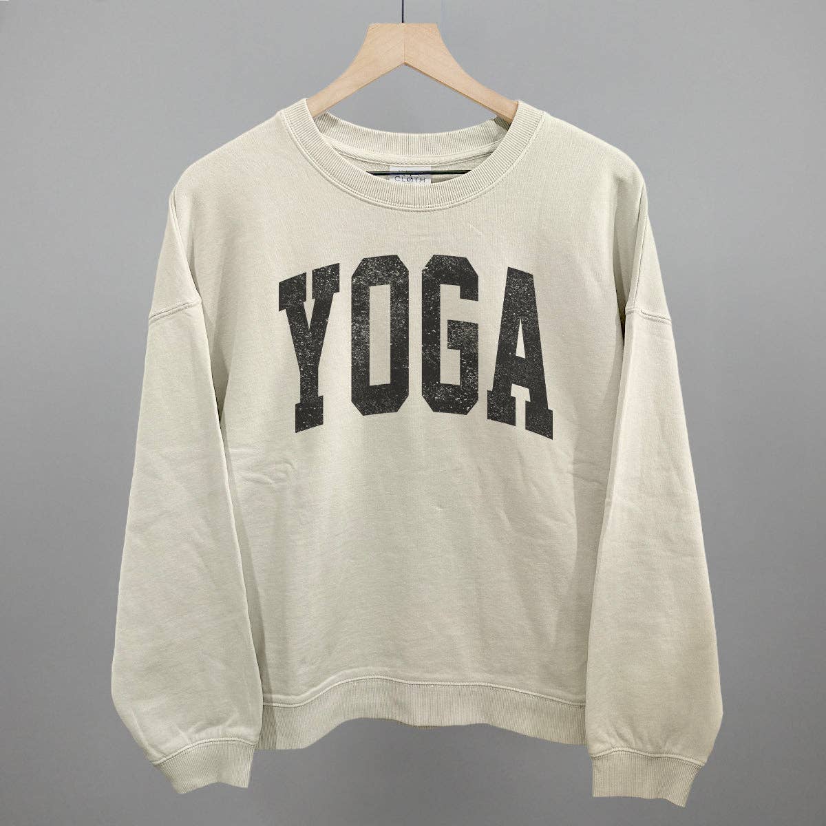 Yoga Arch: Heather Grey / M / Oversized Varsity Crew