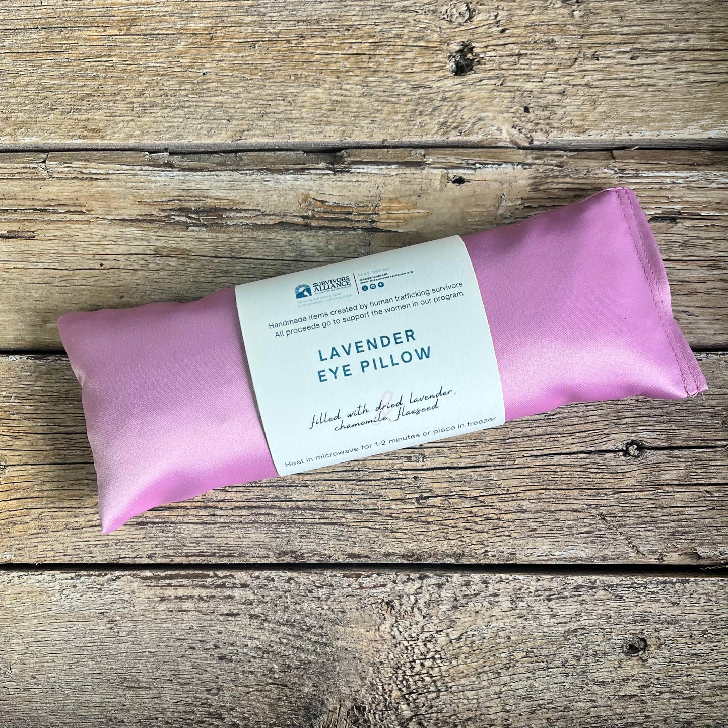 Soothing Eye Pillow with Lavender & Chamomile: Rose Color