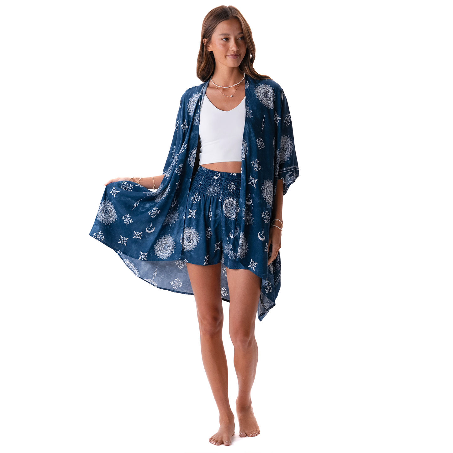 Nova Blue Lotus Moon Kimono