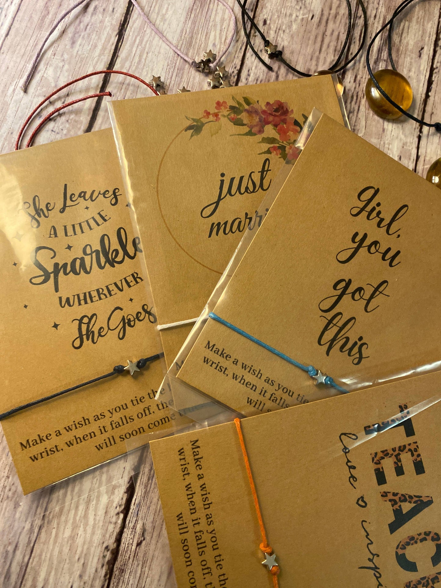 Teacher's day wish bracelet: Navy