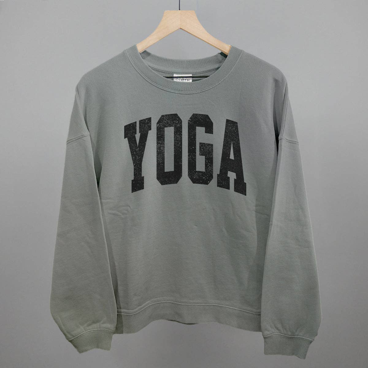 Yoga Arch: Heather Grey / S / Oversized Varsity Crew