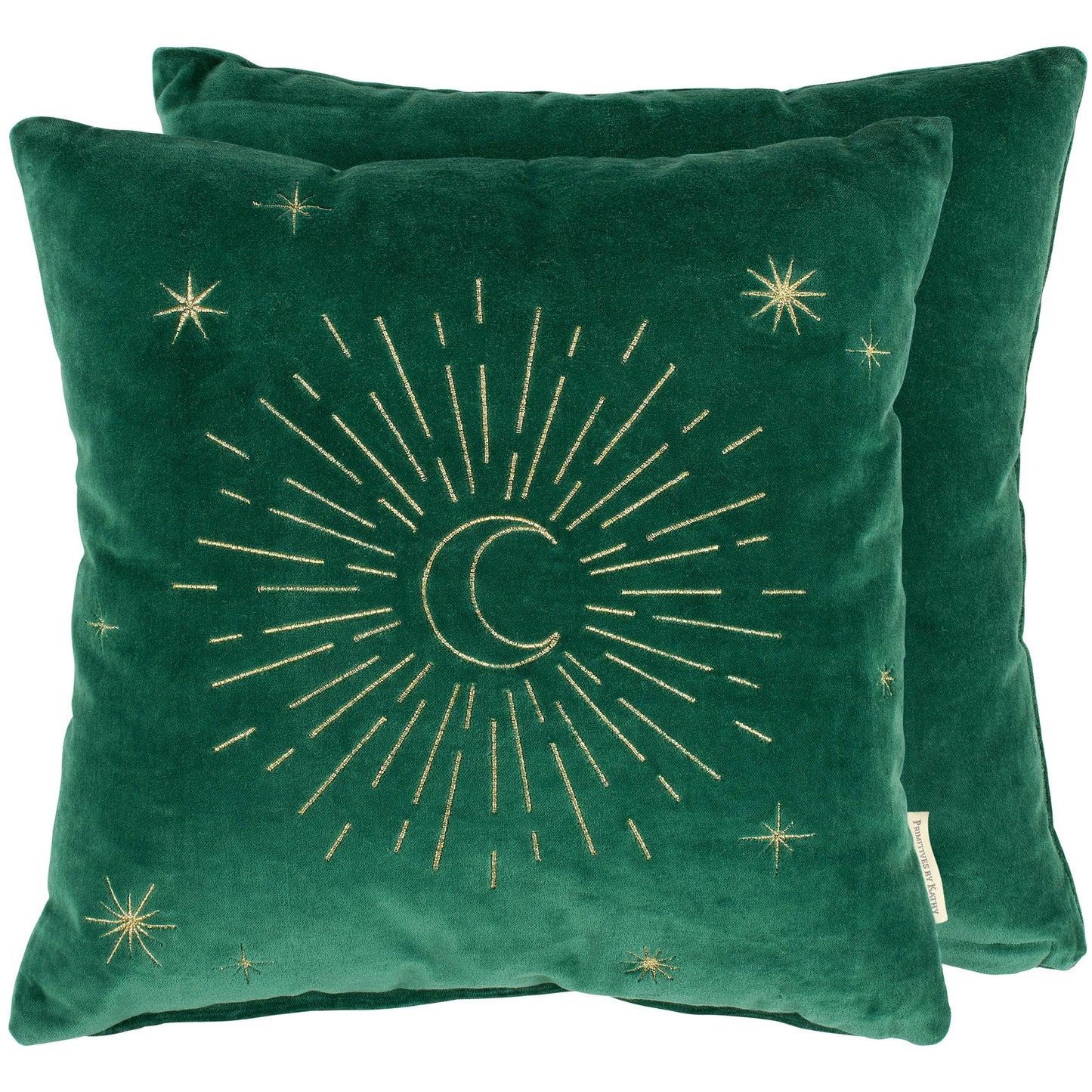 Moon And Stars Velvet Celestial Pillow