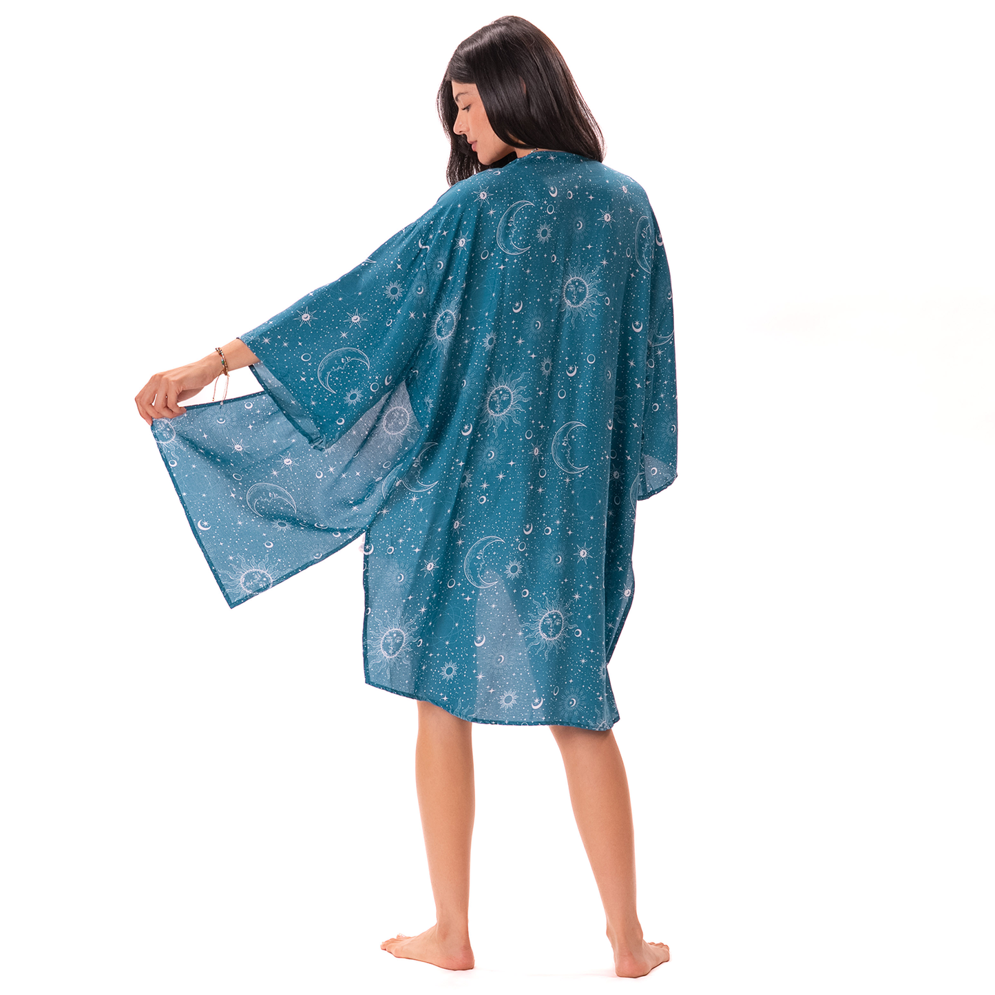 Cosmic Sky Aloha Cover Up in Turquoise