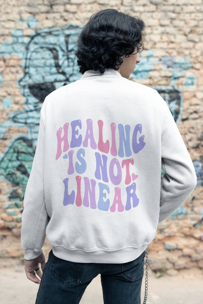 Healing Is Not Linear Crewneck Sweatshirt