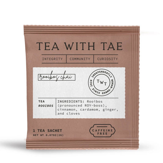 Rooibos Chai Herbal Decaf Tea - Individually Wrapped Tea Bag