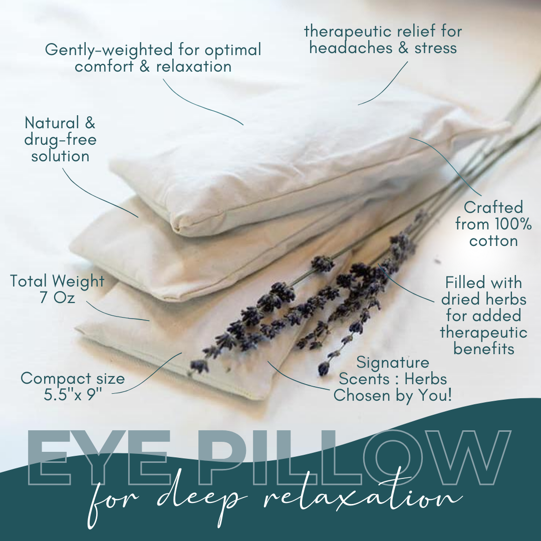 Weighted Eye Pillow: Champagne (silk/cotton) / Lavender