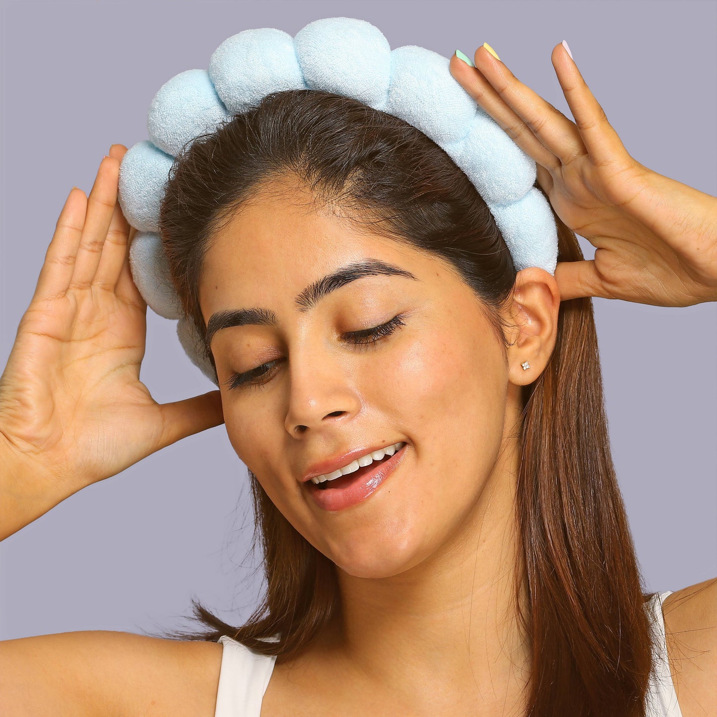 Bubble Skincare Headband For all Hair Types - (Pink or Blue): Pink