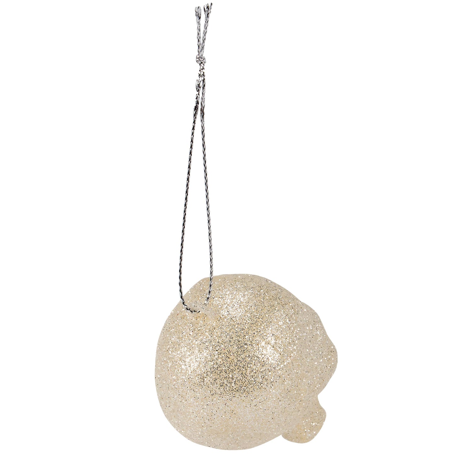Glitter Skull Ornament