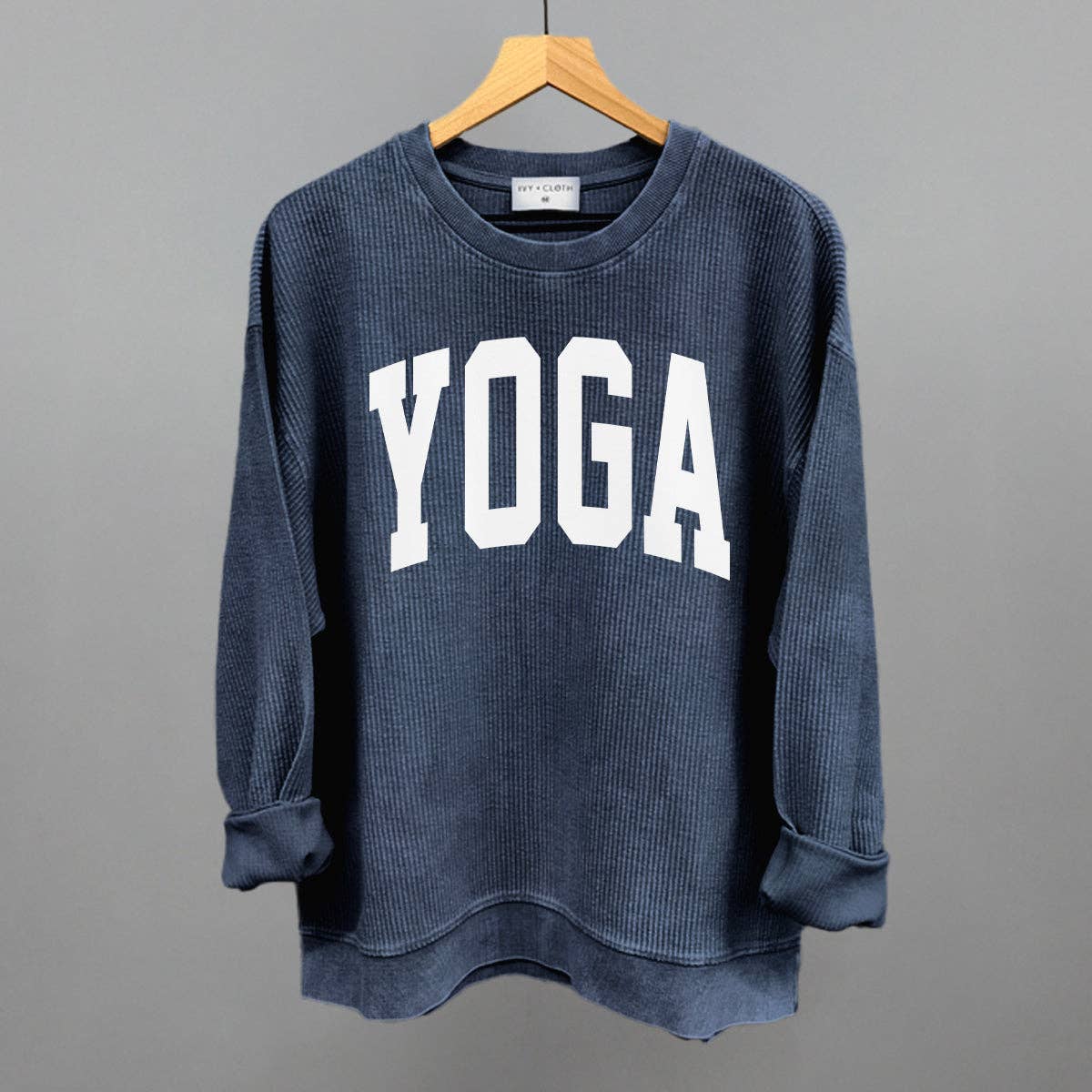 Yoga Arch: Heather Grey / S / Oversized Varsity Crew