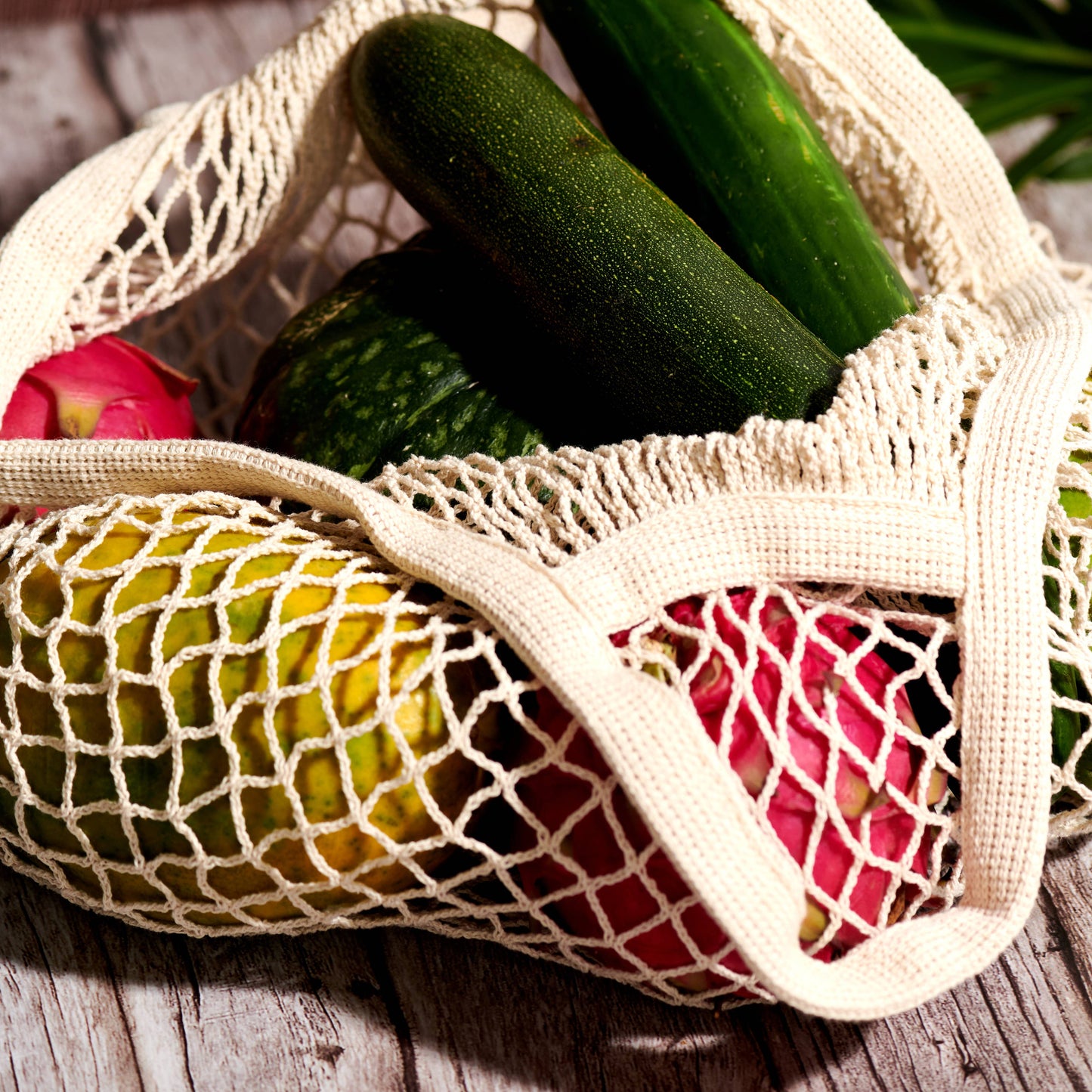 Cotton Mesh Market Tote