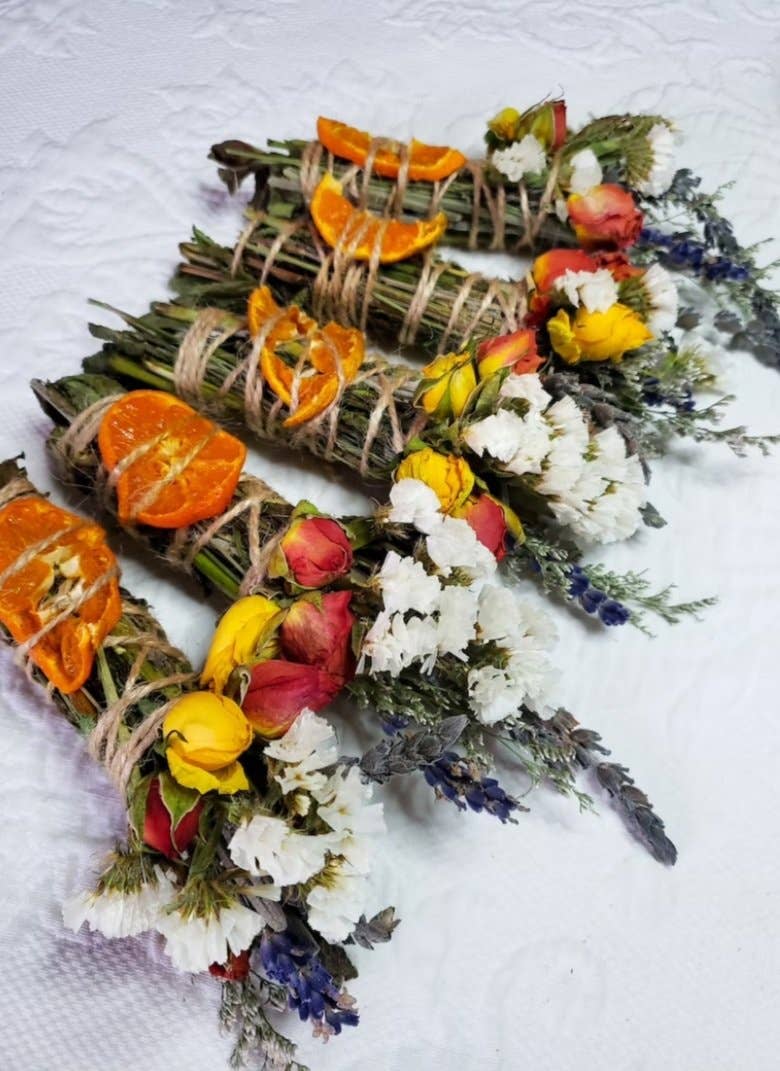 Lavender, Mint, Orange Spring Smudge Bundle