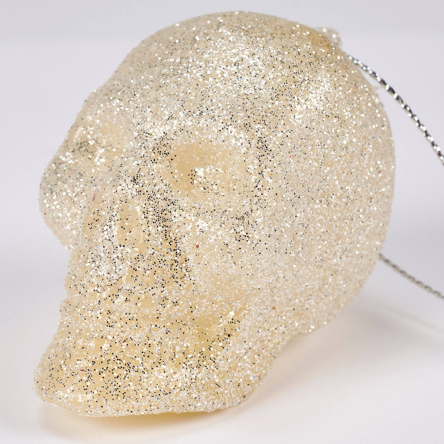 Glitter Skull Ornament