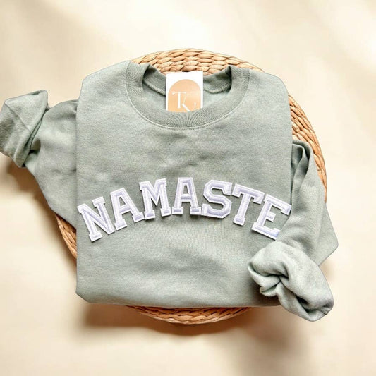 NAMASTE Sweatshirt, Yoga Clothes: Sage / S