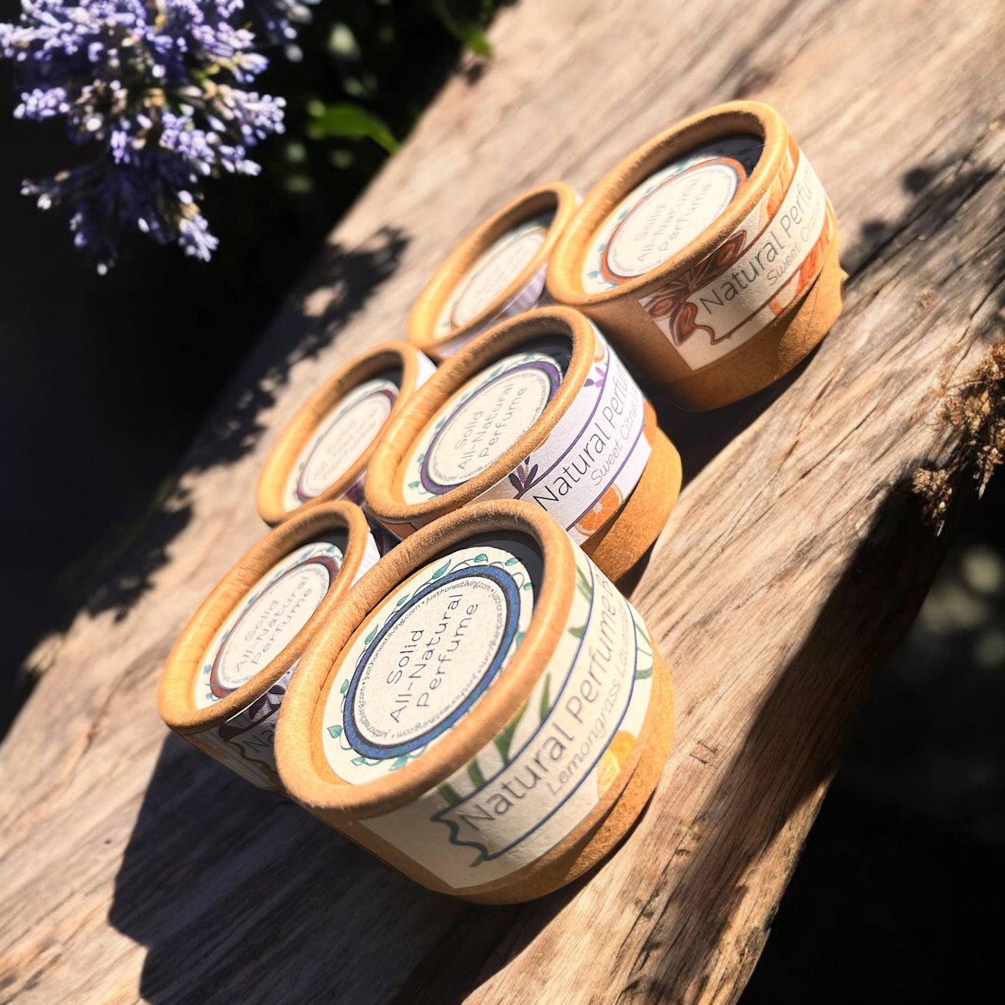 Perfume Balms, All-Natural & Compostable: Sweet Citrus Lavender