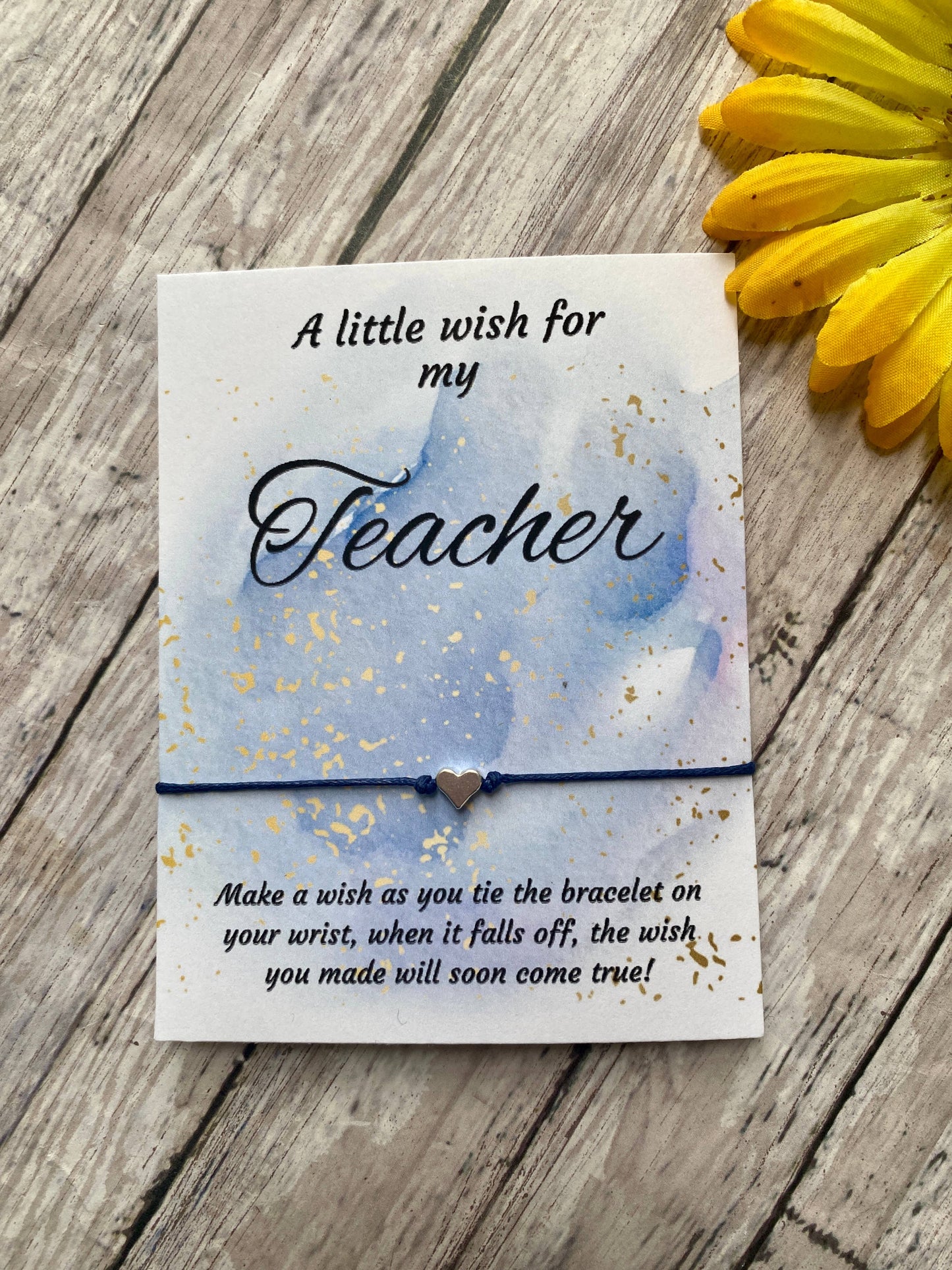 Teacher's day wish bracelet: Navy