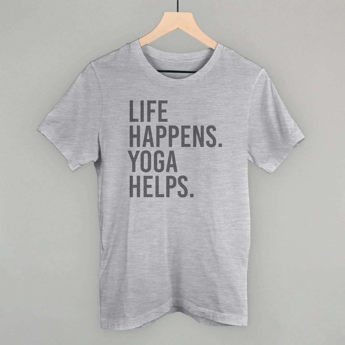 Life Happens Yoga Helps: White / S / Boxy Tee