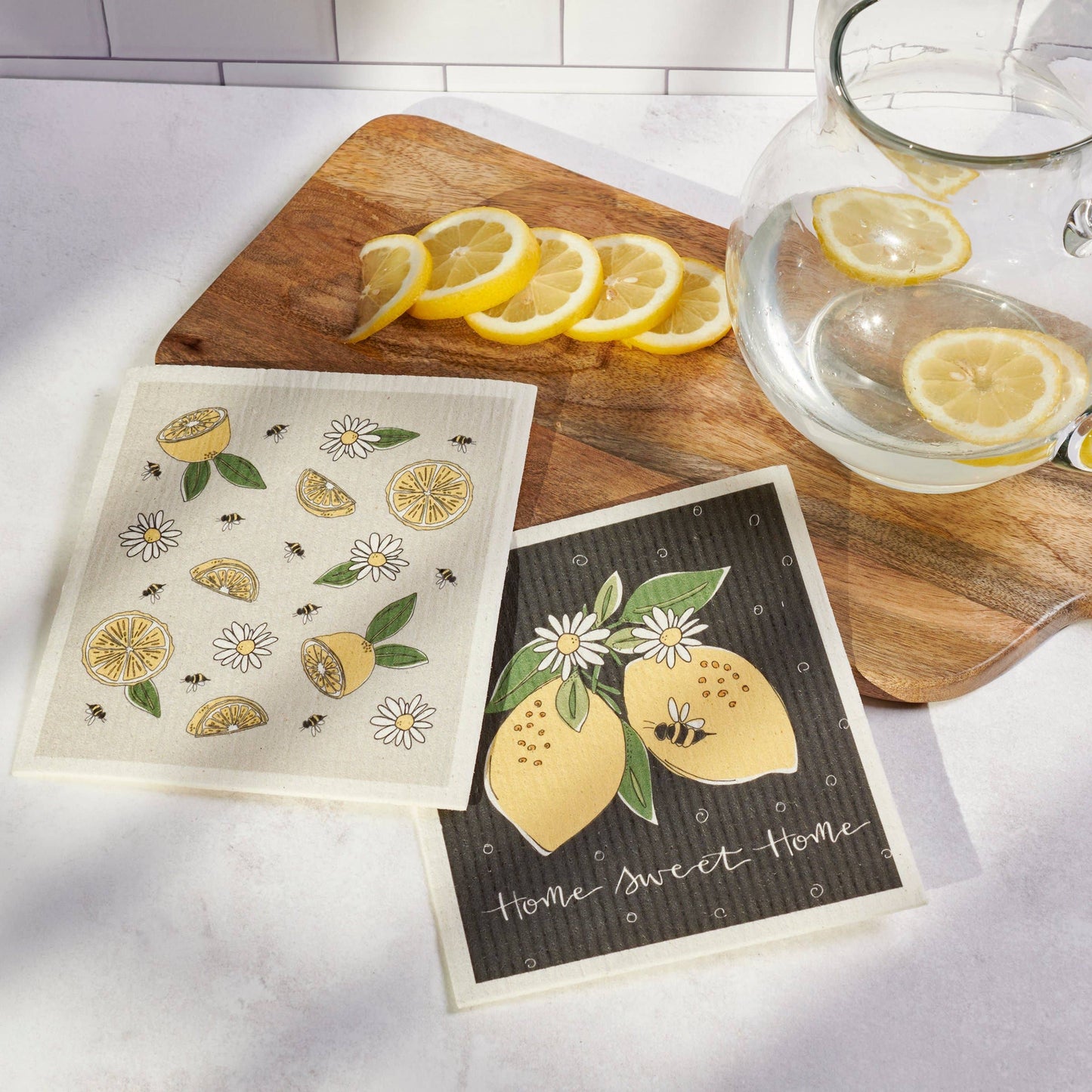 Lemon Sweet Home Swedish Dishcloth Set