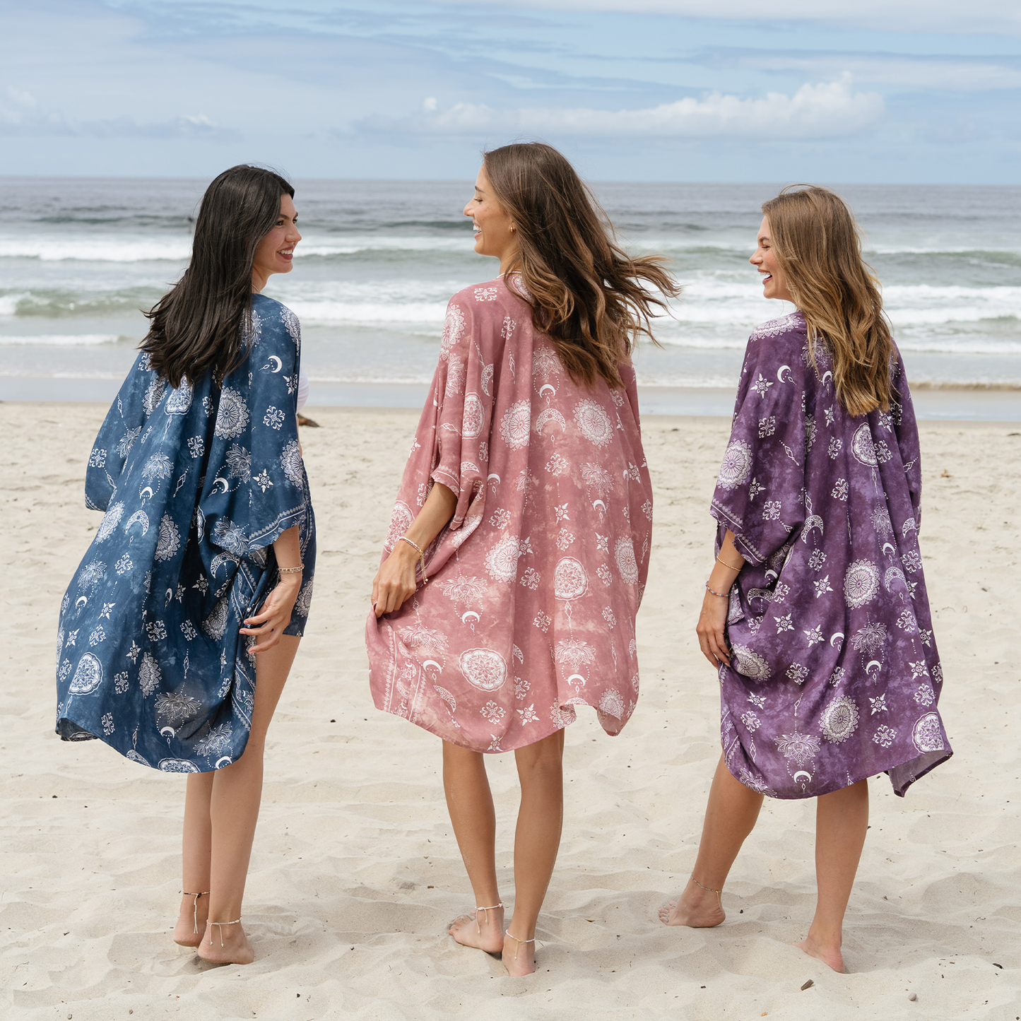 Dusty Rose Lotus Moon Kimono