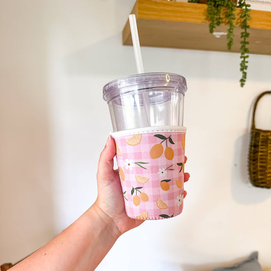 Lemon Gingham | Coffee Sleeve: Small