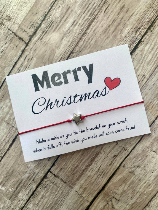 Christmas wish bracelet: Red