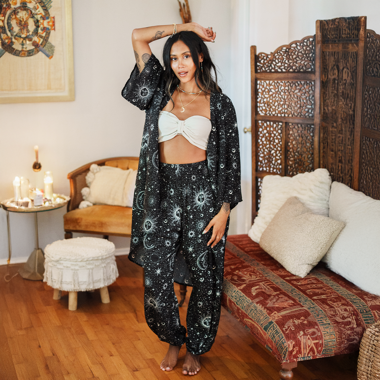 Raven Cosmic Sky Cover Up or Kimono