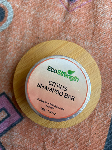 Organic Citrus Shampoo Bar With Travel Tin