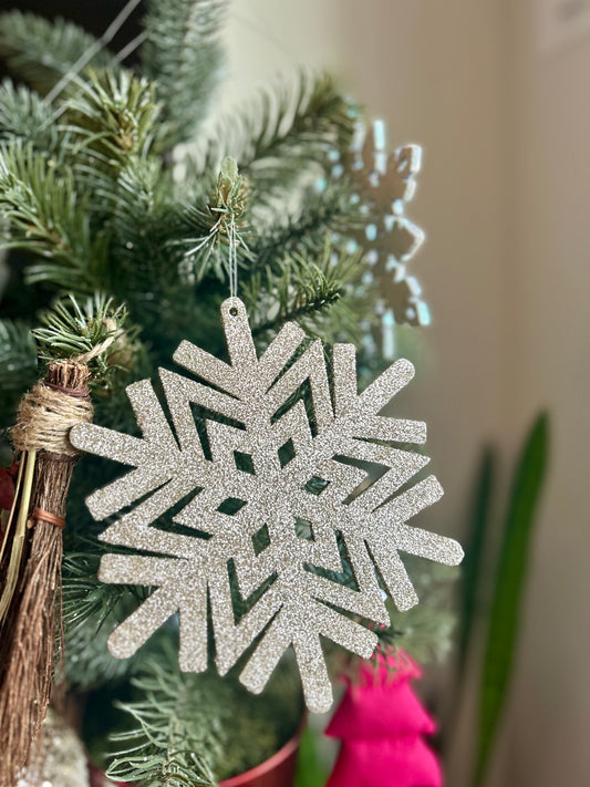 Glitter Snowflake Ornament