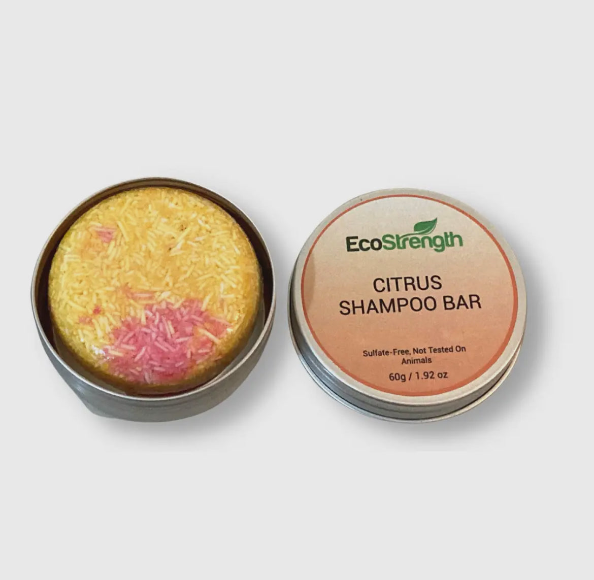 Organic Citrus Shampoo Bar With Travel Tin