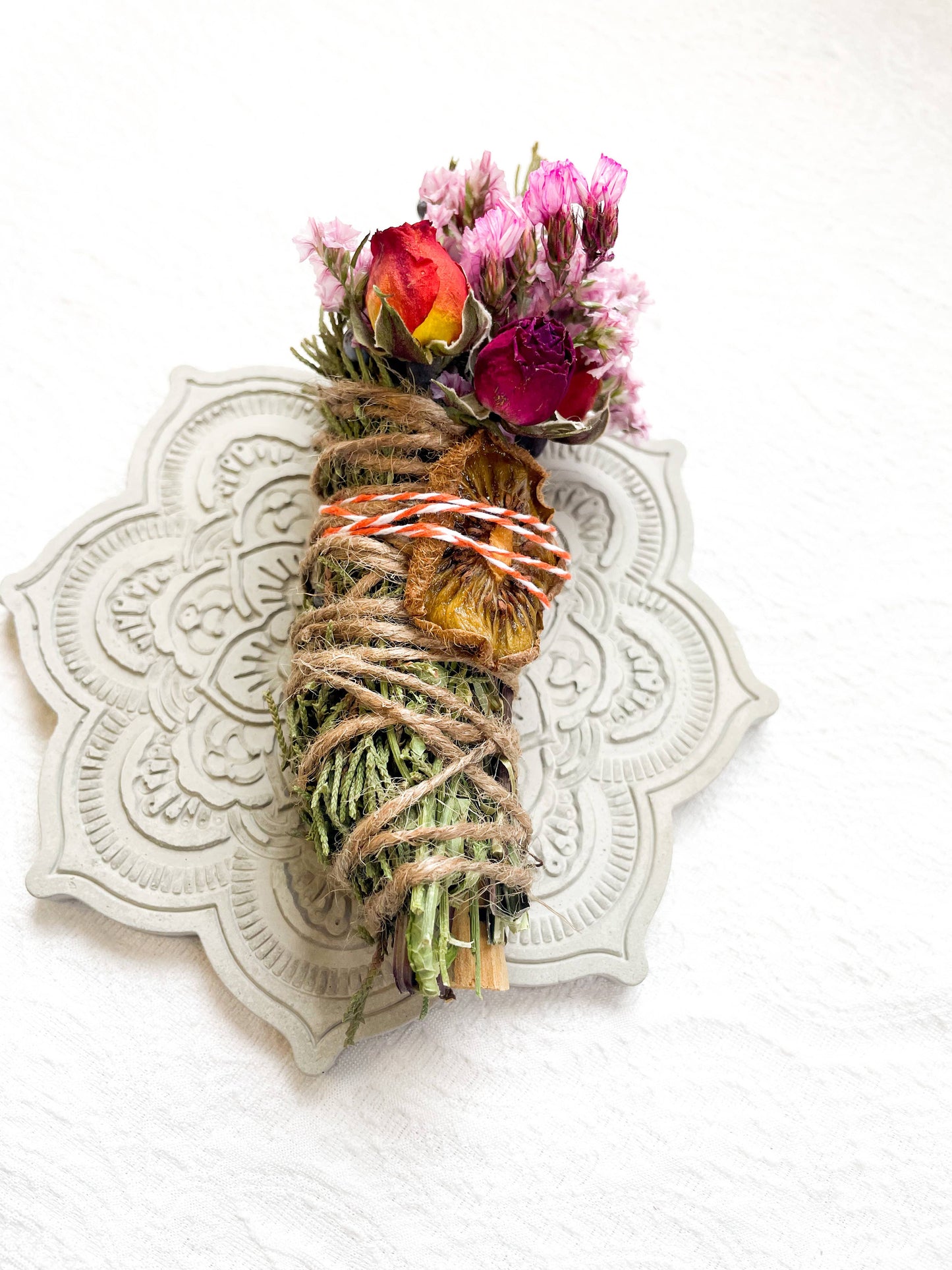 Mandala Cement Smudging Tray