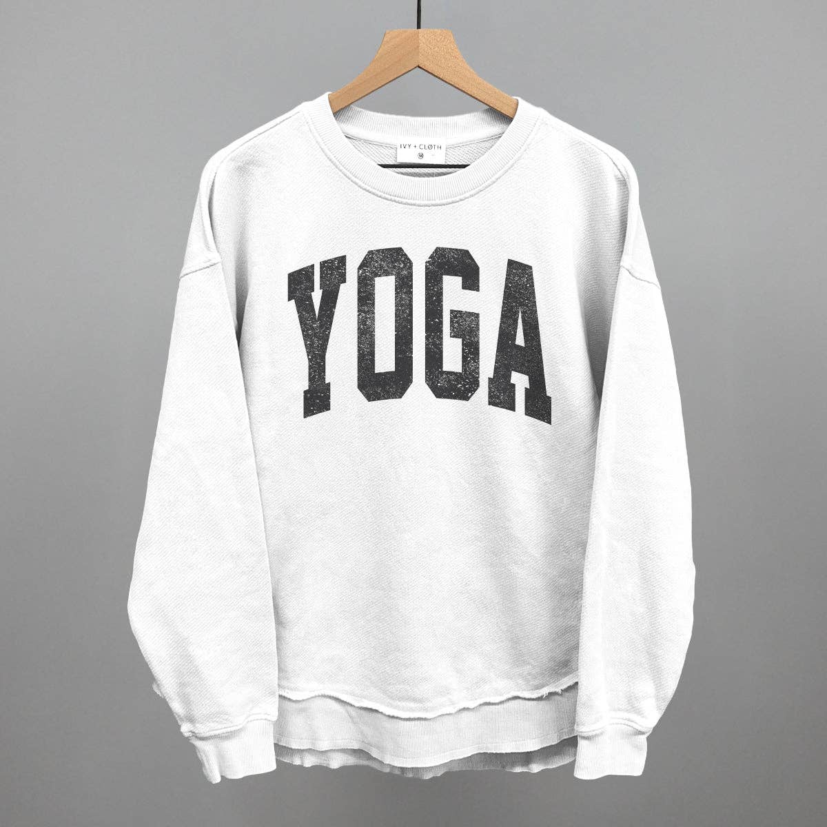 Yoga Arch: Heather Grey / M / Oversized Varsity Crew