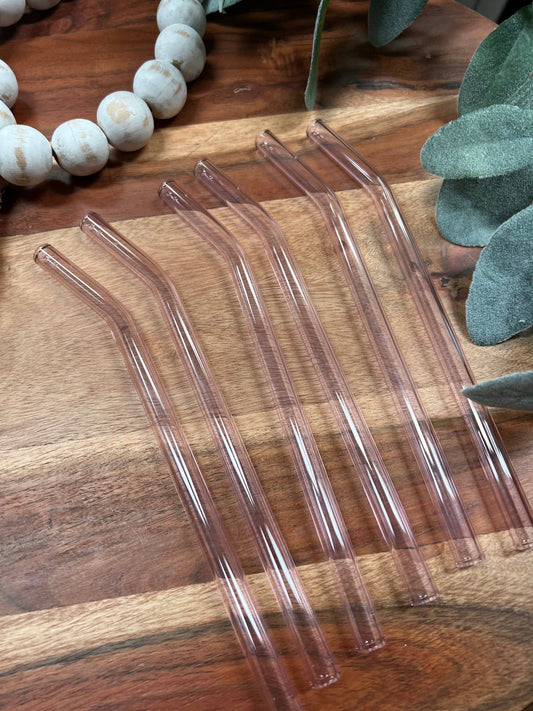 Pink Glass Straw