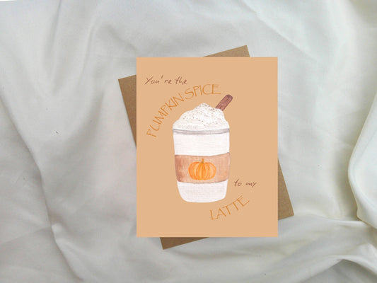 Pumpkin Spice Latte Greeting Card