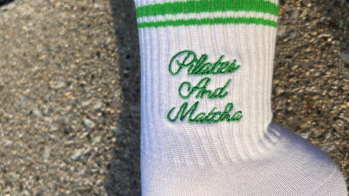 Pilates and Matcha Grip Socks