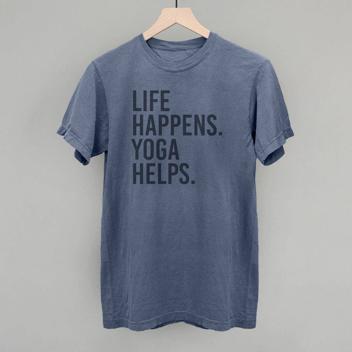 Life Happens Yoga Helps: White / S / Boxy Tee