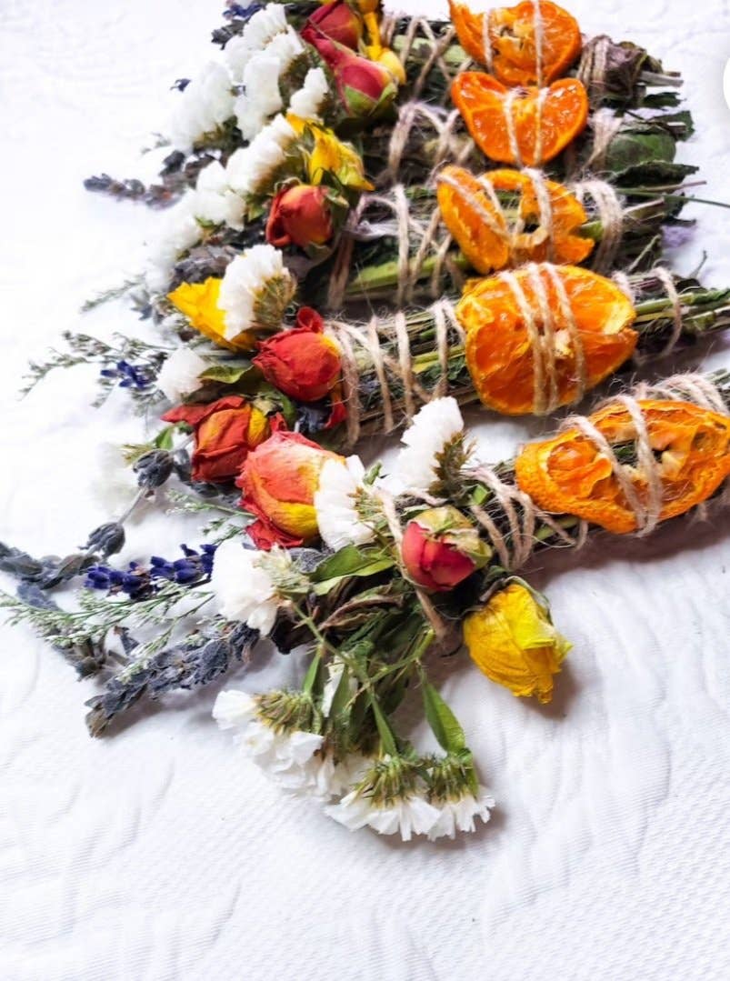 Lavender, Mint, Orange Spring Smudge Bundle